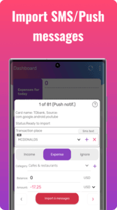 Import SMS & Push notifications